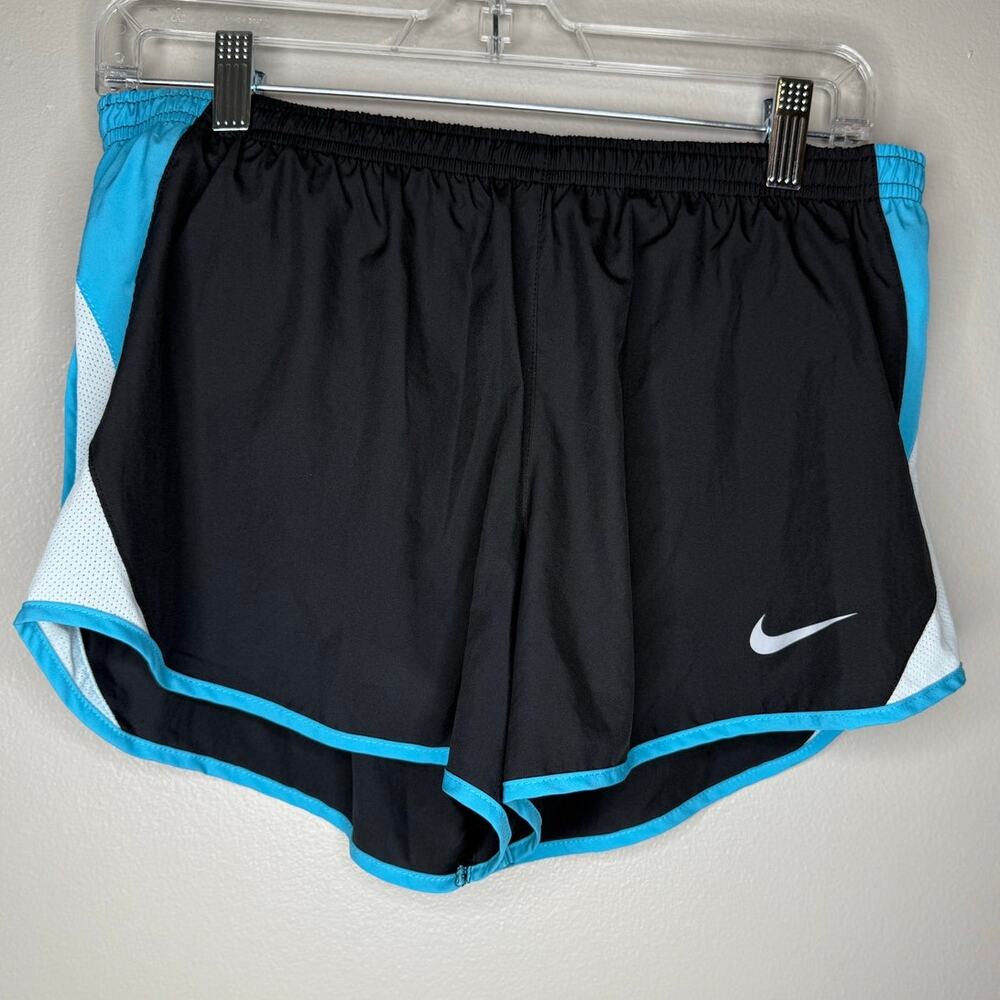 Nike Dri-Fit Black Running Shorts w/ Blue Trim | Women’s Medium